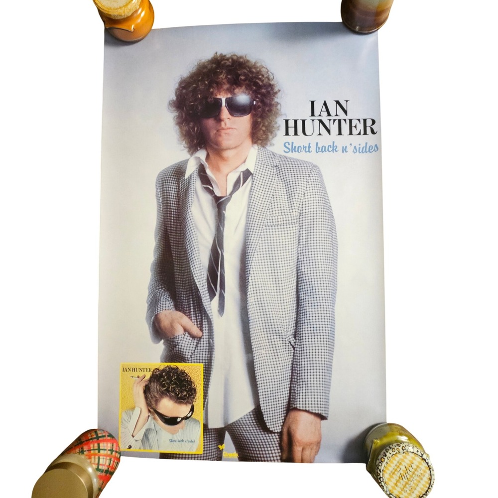 Ian Hunter Short Back N' Sides Vintage 1981 Promo Album Poster‎ 22x34 Chrysalis